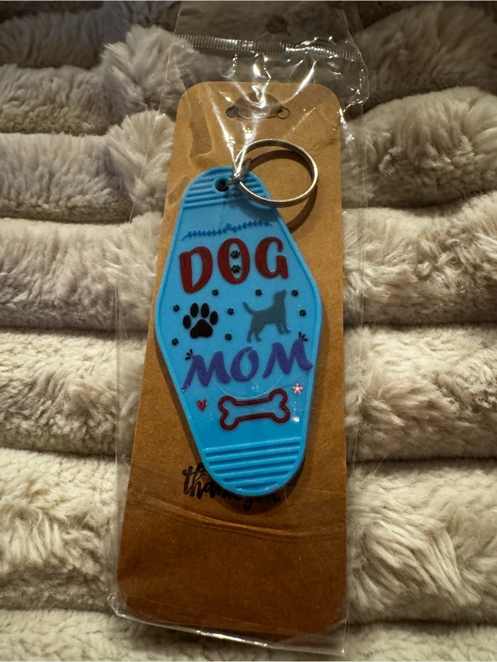 Dog Mom Hotel Keychain